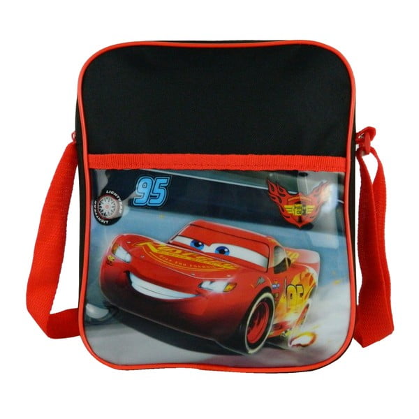 Детска чанта за рамо в червено и черно Cars - Bagtrotter