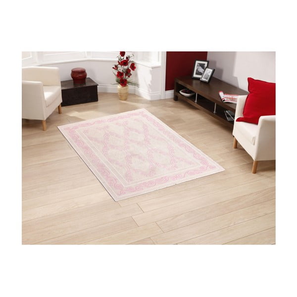 Pudrový bavlněný koberec Floorist Gina, 120 x 180 cm-image-1