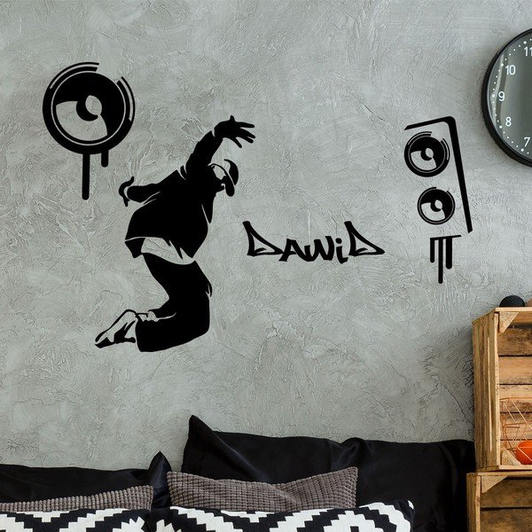 Стикер за стена с името Hip Hop - Ambiance-image-2
