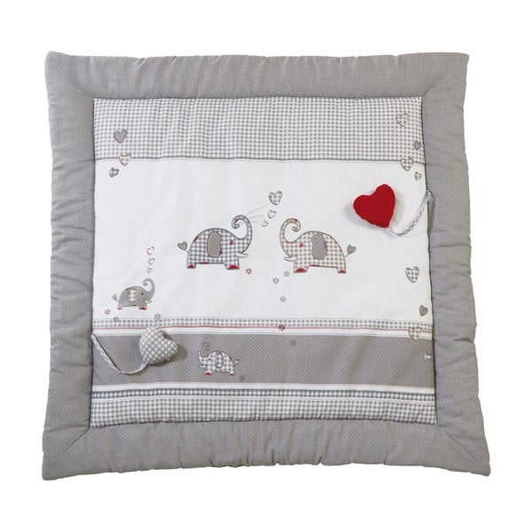 Бяло/сиво детско килимче за игра 100x100 cm Jumbo twins – Roba