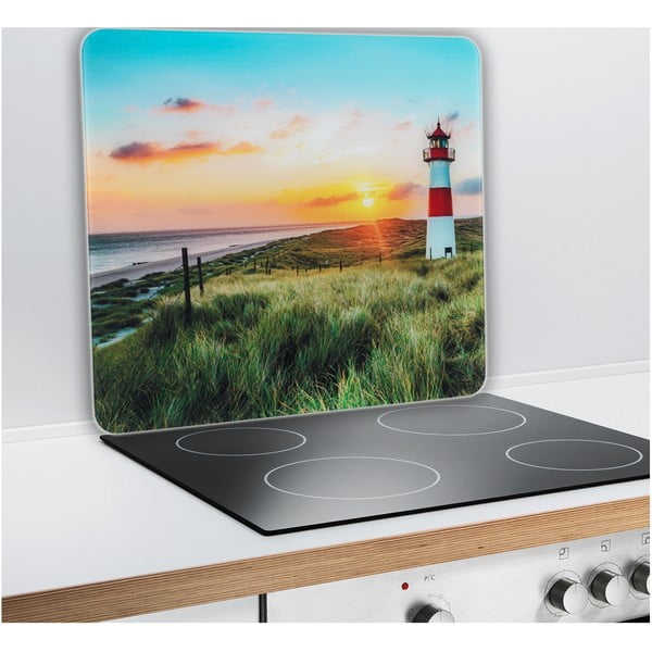 Капак за стена на готварска печка от закалено стъкло 50x56 cm Lighthouse - Maximex-image-1