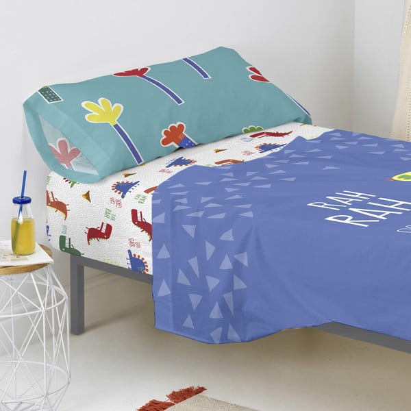 Детски памучен чаршаф , 90 x 200 cm Funnysaurus - Moshi Moshi-image-1