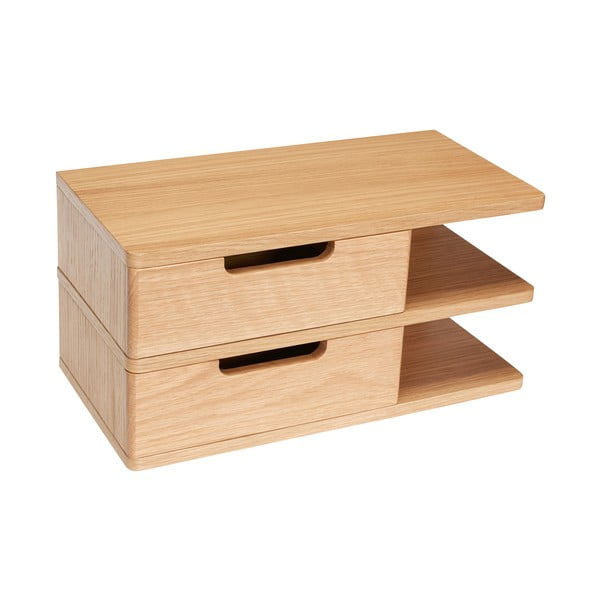 Висящо нощно шкафче с рафтове от дъб в естествен цвят Öppen - Hübsch-image-3
