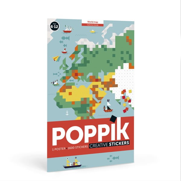 Стикер плакат Световна карта - Poppik
