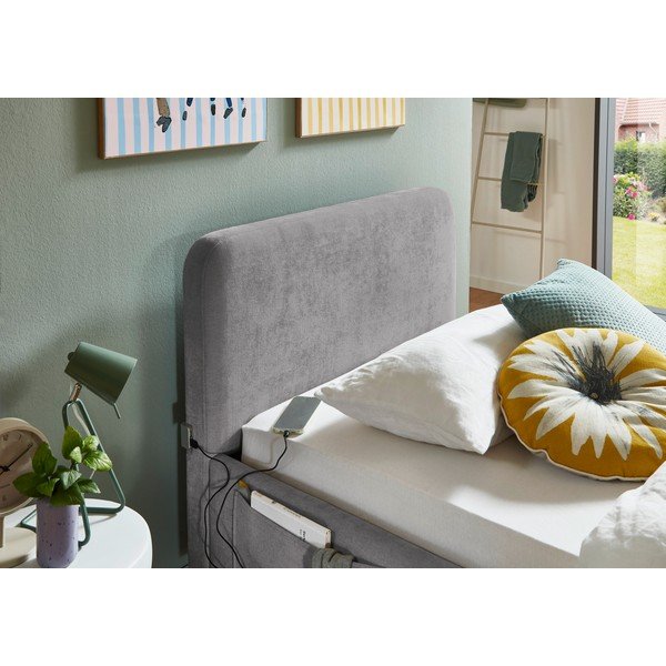 Сиво детско легло 90x200 cm без ламелно дъно Cosy – Meise Möbel-image-2