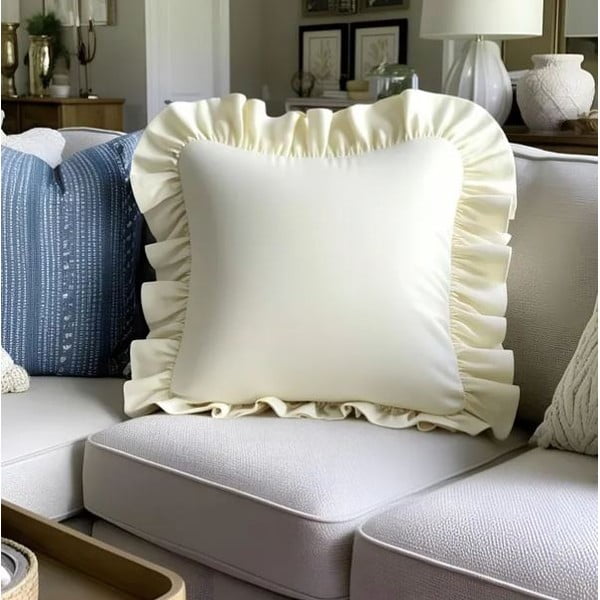 Калъфка за възглавница със смес от памук 40x40 cm Ruffled – Mila Home-image-1