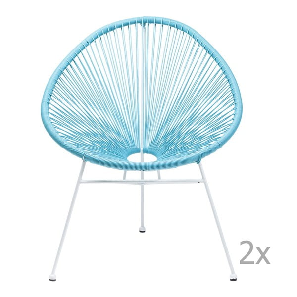 Sada 2 modrých židlí Kare Design Spaghetti