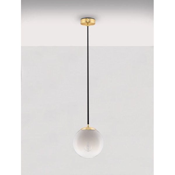 Бяло/ в златист цвят стъклено висящо осветително тяло ø 20 cm Vita – Nova Luce-image-4