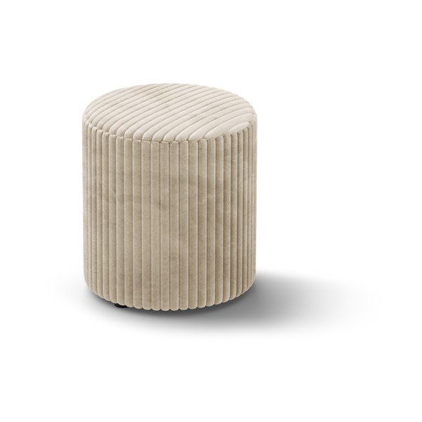 Бежова табуретка от рипсено кадифе Dia – Micadoni 