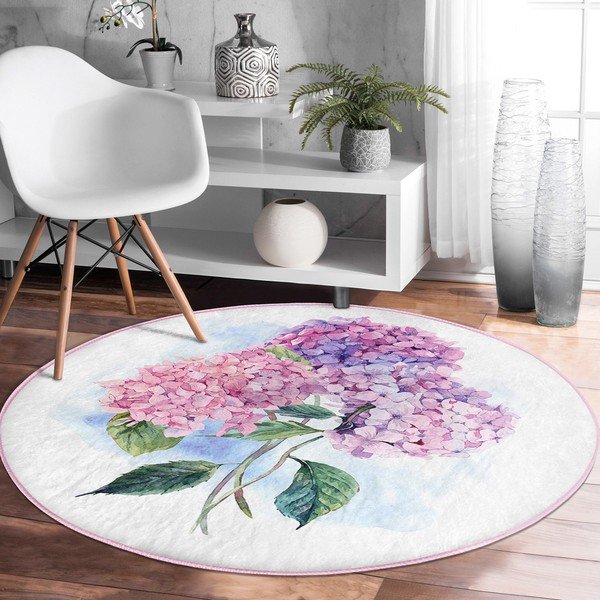 Кръгъл килим подходящ за пране и за прахосмукачки роботи ø 100 cm Comfort – Mila Home-image-1