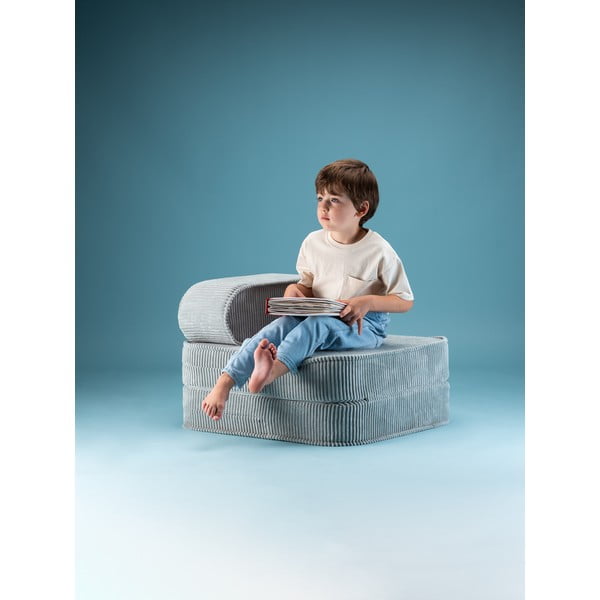 Детски стол от рипсено кадифе в цвят мента Flip – Wigiwama-image-3