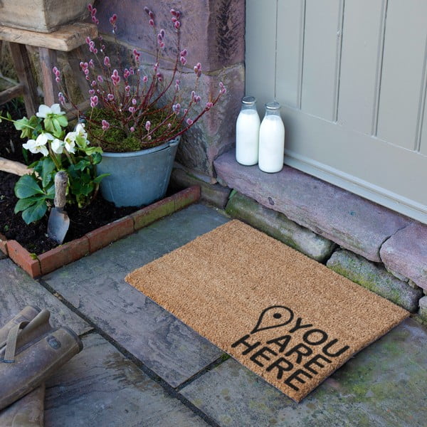 Изтривалка от кокосови влакна 40x60 cm You Are Here – Artsy Doormats-image-3