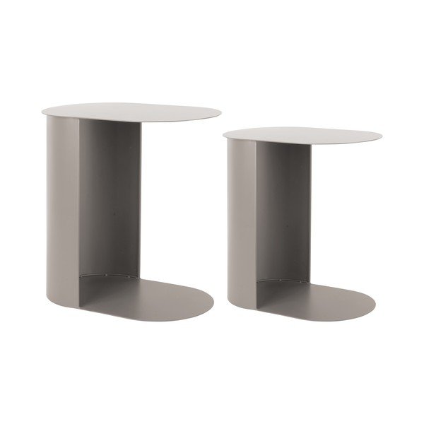 Метални странични масички в комплект 2 бр. 30x45 cm Riqueza Oval – Leitmotiv