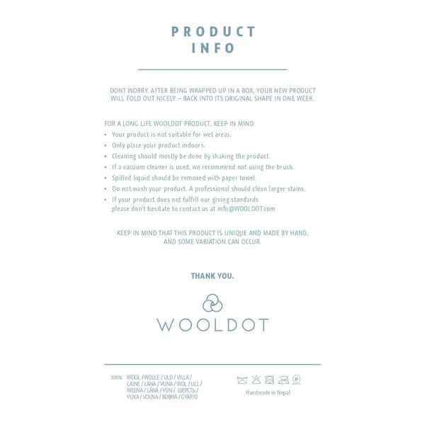 Антрацитна подложка от плетена вълна Braider Coaster, 20 x 20 cm - Wooldot-image-4