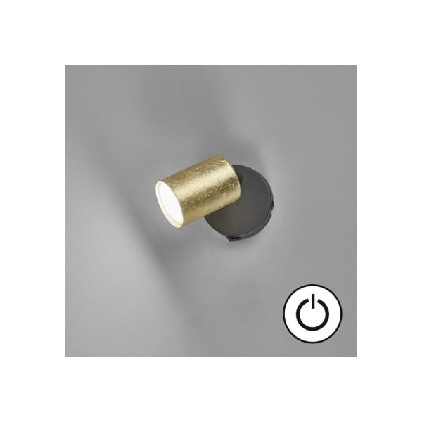 Черно-златиста стенна лампа ø 8 cm Vano – Fischer & Honsel-image-1