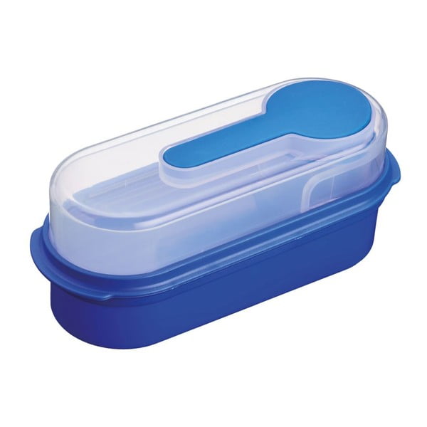 Modrý svačinový box Kitchen Craft Coolmovers Rectangular