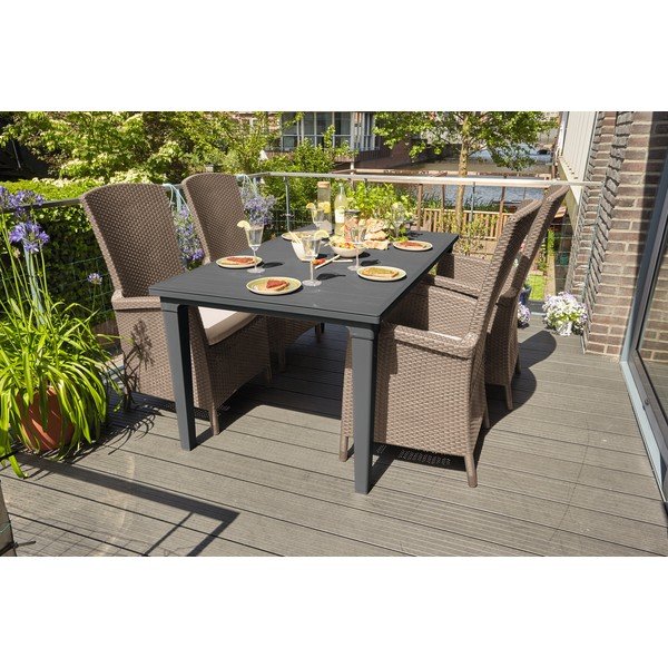 Светлокафяв пластмасов градински стол Vermont – Keter-image-2