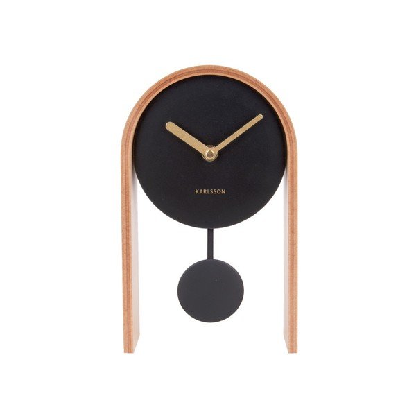 Настолен часовник с махало от брезово дърво Smart - Karlsson-image-2