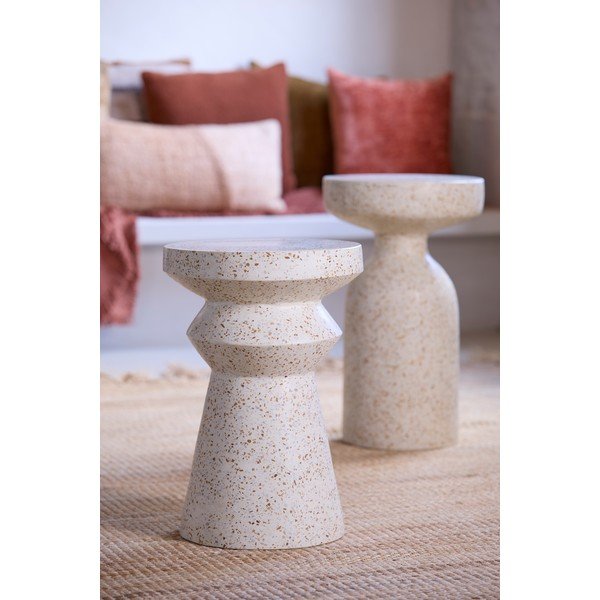 Кръгла странична масичка от terrazzo цимент ø 32 cm Sella – Light & Living-image-2