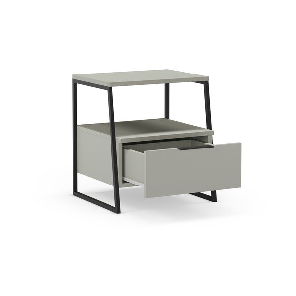 Зелено-сиво нощно шкафче Velia – Marckeric-image-2