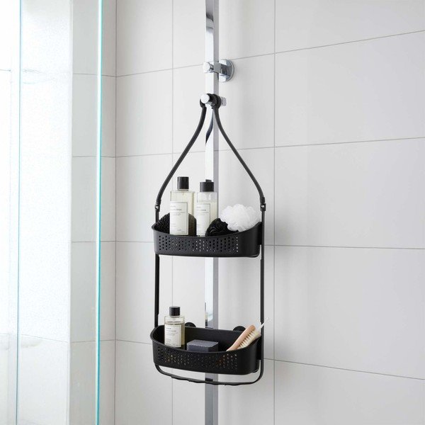 Матово черно висящ пластмасов рафт за баня Vesper – douceur d'intérieur-image-1