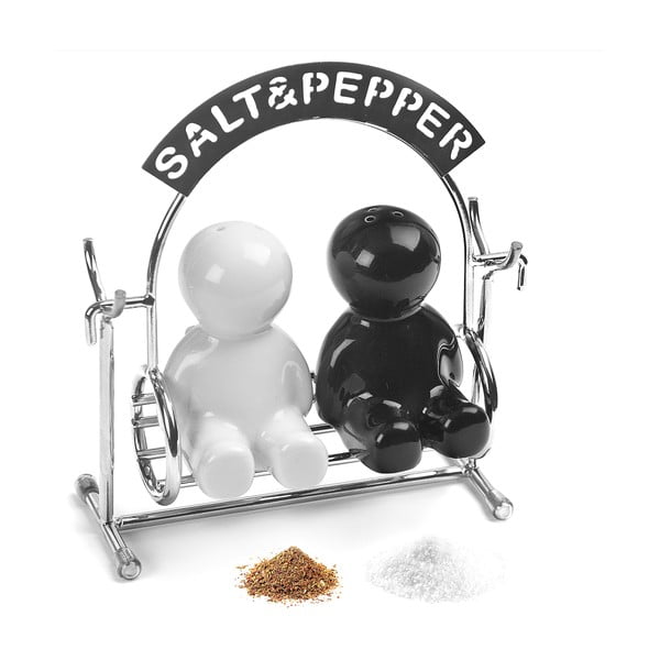 Солница и пиперница с поставка Salt & Pepper - Balvi