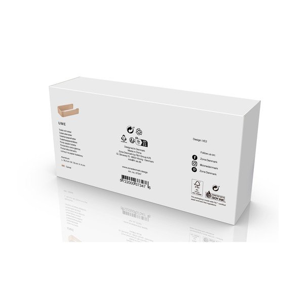 Бежов стенен метален държач за тоалетна хартия Ume – Zone-image-4