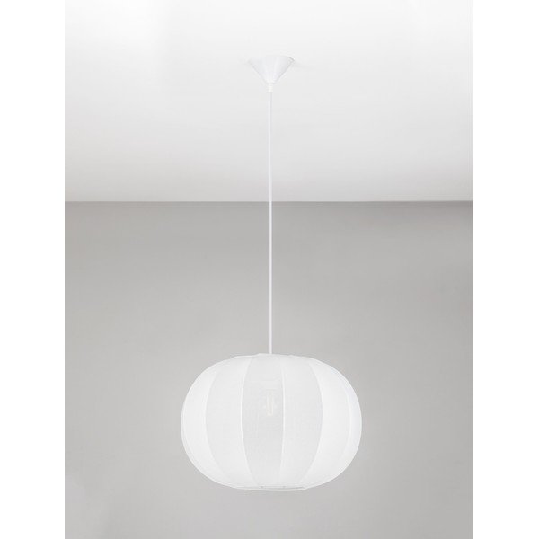 Текстилно висящо осветително тяло в матово бял цвят ø 50 cm Delina – Nova Luce-image-4