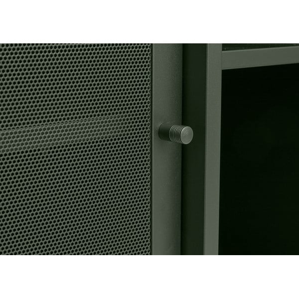 Тъмнозелен метален нисък скрин с плъзгащи се врати 160x75 cm Veep – Unique Furniture-image-2