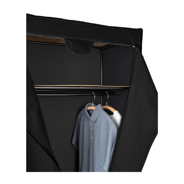 Гардероб от черен плат 75x160 cm Deep - Wenko-image-3