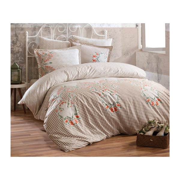 Комплект памучно спално бельо и чаршафи Perro, 200 x 220 cm - Unknown
