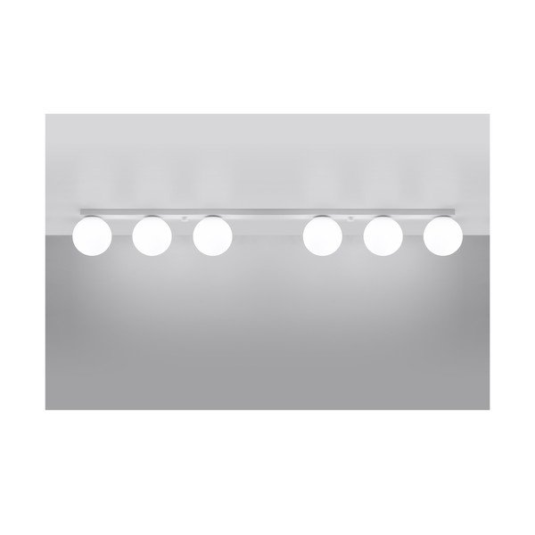 Бяло осветително тяло за таван със стъклен абажур ø 12 cm Umerta – Sollux-image-2