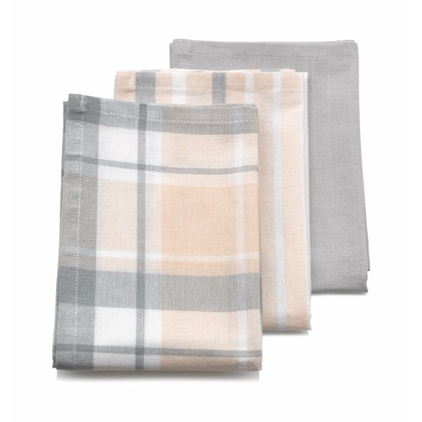 Комплект от 3 бежови памучни кърпи Pasado - Kela