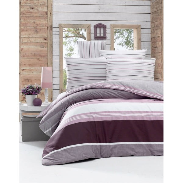 Лилаво спално бельо с чаршаф за двойно легло Savoy, 200 x 220 cm - Mijolnir