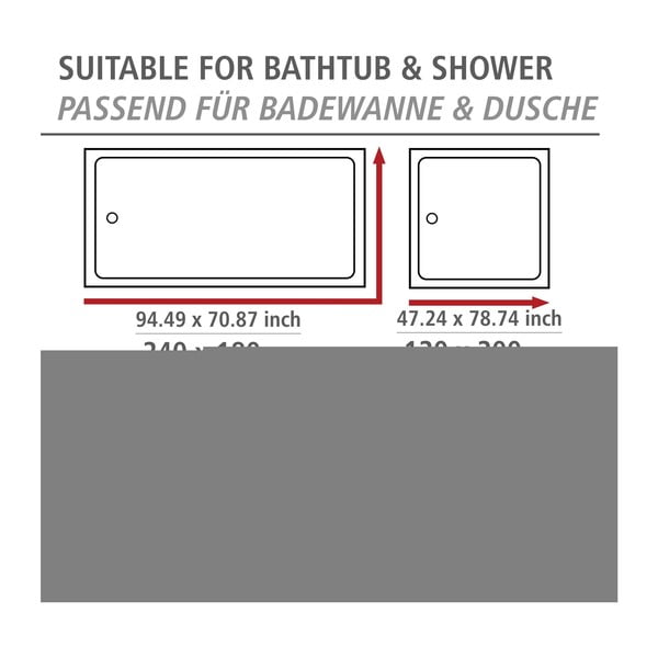 Завеса за душ 200x180 cm Aquaris – Wenko-image-3