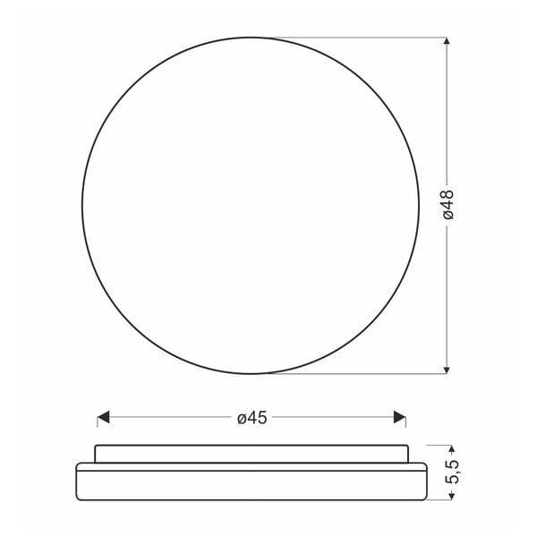 LED осветително тяло за таван в естествен цвят ø 48 cm Gandava - Candellux Lighting-image-2