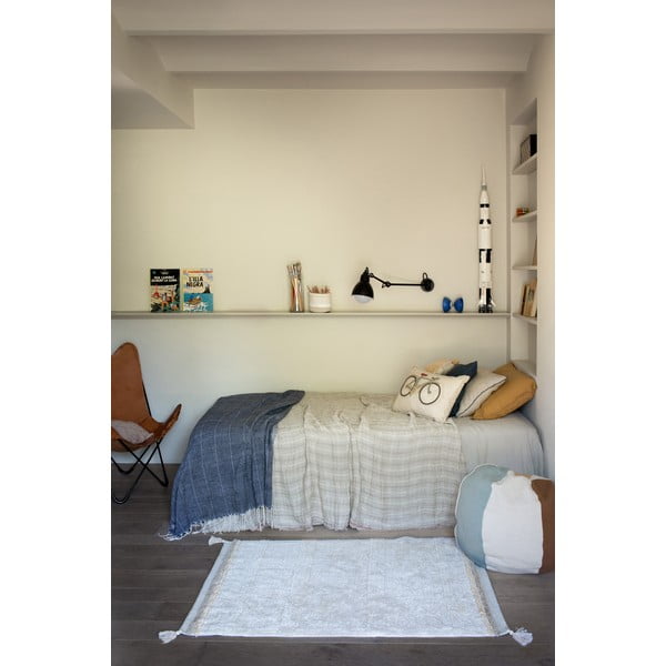 Кремав ръчно изработен памучен килим подходящ за пране 120x160 cm Bloom Natural – Lorena Canals-image-4