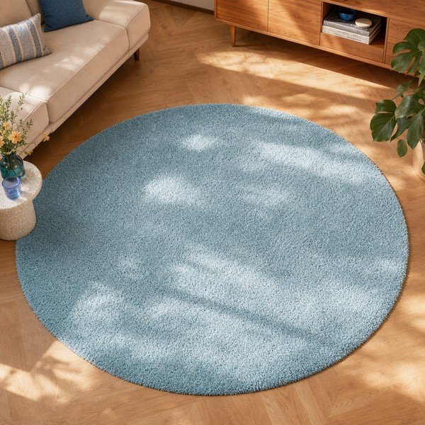 Светлосин килим Aqua Liso, ø 80 cm - Universal-image-4