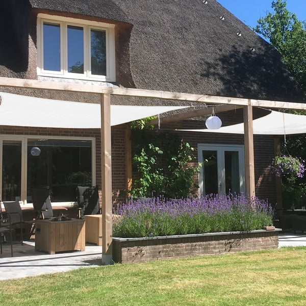 Бежов квадратен чаршаф Como, 3,6 x 3,6 м - Livin' Outdoor-image-1