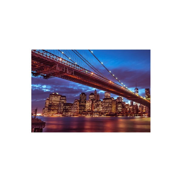 Obraz Brooklyn Bridge at Night, 80x115 cm