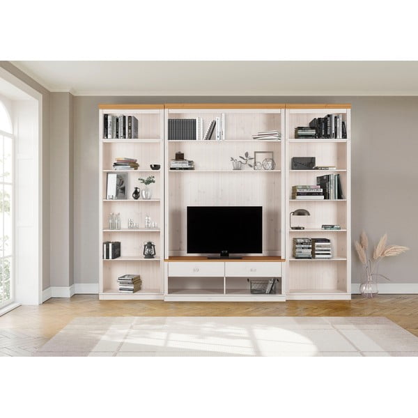 Бял TV комплект от от масивен бор 288x223 cm Anita – Støraa-image-1