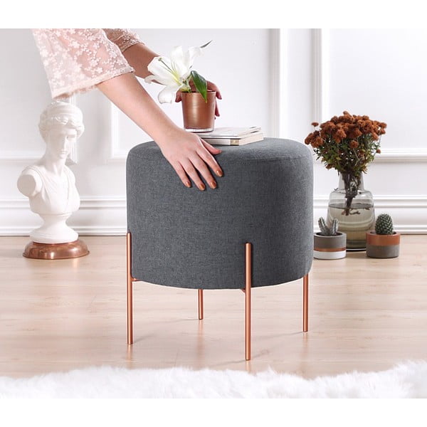 Тъмносива табуретка Copper – Artie-image-2