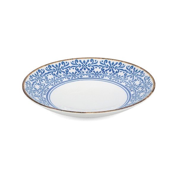 Бяла/синя порцеланова купа ø 25,5 cm Azul – BonBistro