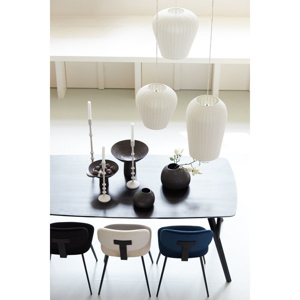 Черна трапезна маса с акациев плот 100x220 cm Quenza – Light & Living-image-4