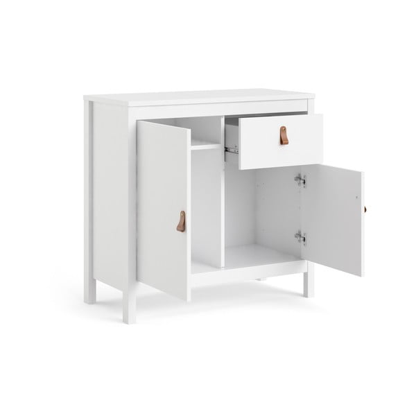 Бял нисък скрин 82x80 cm Madrid – Tvilum-image-3