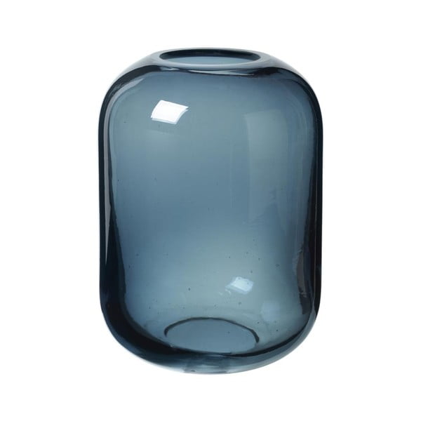 Синя стъклена ваза Bright, височина 21,5 cm - Blomus