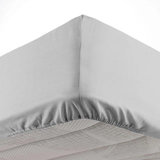 Светлосив еластичен чаршаф от микрофибър 90x190 cm Oscar – douceur d'intérieur