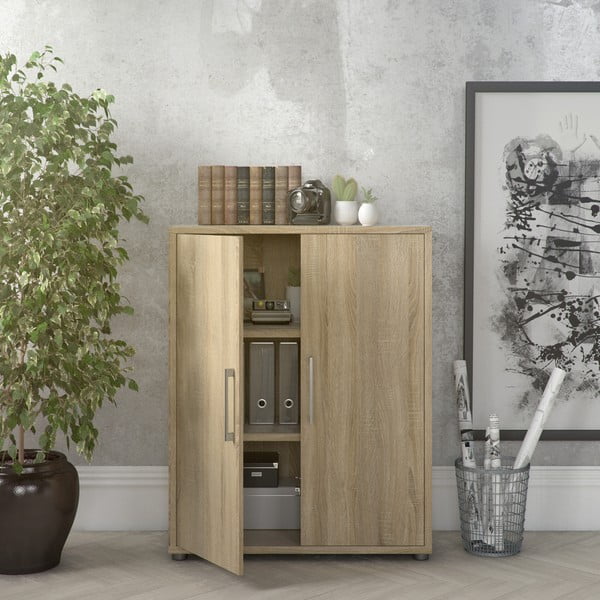 Модулна библиотека от дъбов декор в естествен цвят 89x113 cm Prima – Tvilum-image-1