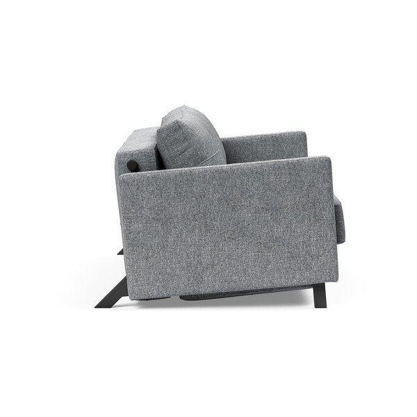 Сив разтегателен диван с подлакътници Twist Granite, 100 x 154 cm Cubed - Innovation-image-3