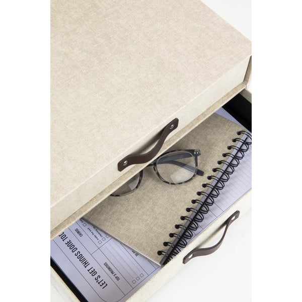 Бежова кутия за чекмеджета с 2 отделения Birger - Bigso Box of Sweden-image-2